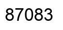 Number 87083 black image