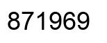 Number 871969 black image