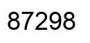 Number 87298 black image