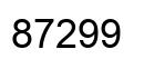 Number 87299 black image