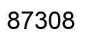 Number 87308 black image