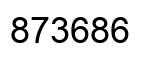 Número 873686 imagen negro