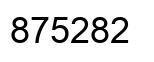 Number 875282 black image