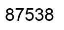 Número 87538 imagen negro