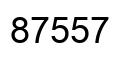 Número 87557 imagen negro