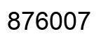 Number 876007 black image