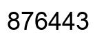 Number 876443 black image