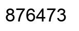 Number 876473 black image