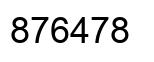 Number 876478 black image