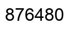 Number 876480 black image