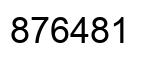 Number 876481 black image