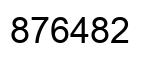 Number 876482 black image