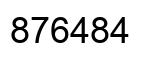 Number 876484 black image