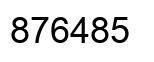 Number 876485 black image