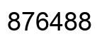 Number 876488 black image