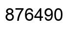 Number 876490 black image