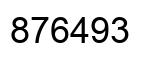 Number 876493 black image