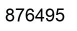 Number 876495 black image