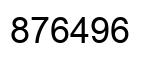 Number 876496 black image