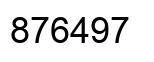 Number 876497 black image