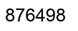 Number 876498 black image