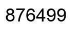 Number 876499 black image