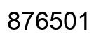 Number 876501 black image