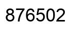 Number 876502 black image