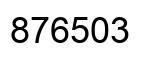 Number 876503 black image