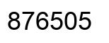 Number 876505 black image