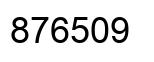 Number 876509 black image