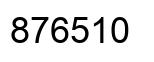 Number 876510 black image