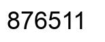 Number 876511 black image