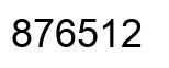 Number 876512 black image