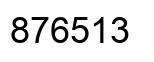 Number 876513 black image