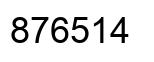 Number 876514 black image