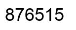 Number 876515 black image