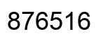 Number 876516 black image