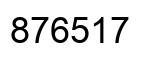 Number 876517 black image