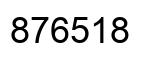 Number 876518 black image