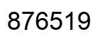Number 876519 black image
