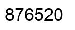 Number 876520 black image