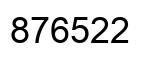 Number 876522 black image