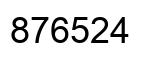 Number 876524 black image