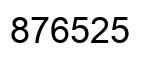 Number 876525 black image