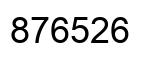Number 876526 black image
