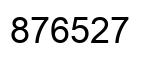 Number 876527 black image