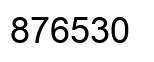 Number 876530 black image