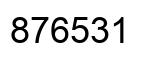 Number 876531 black image
