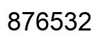 Number 876532 black image